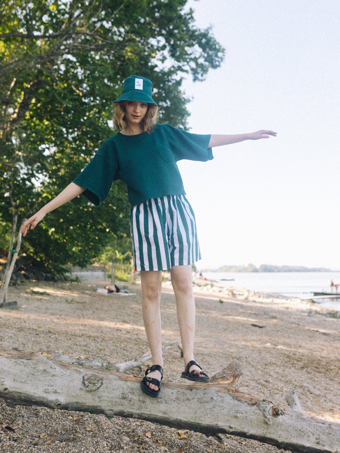 ZW STRAND Balaton zöld női crop top