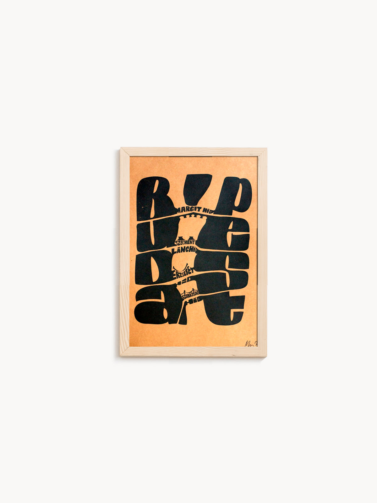 BUDAPEST HIDAK B4 barna grafika