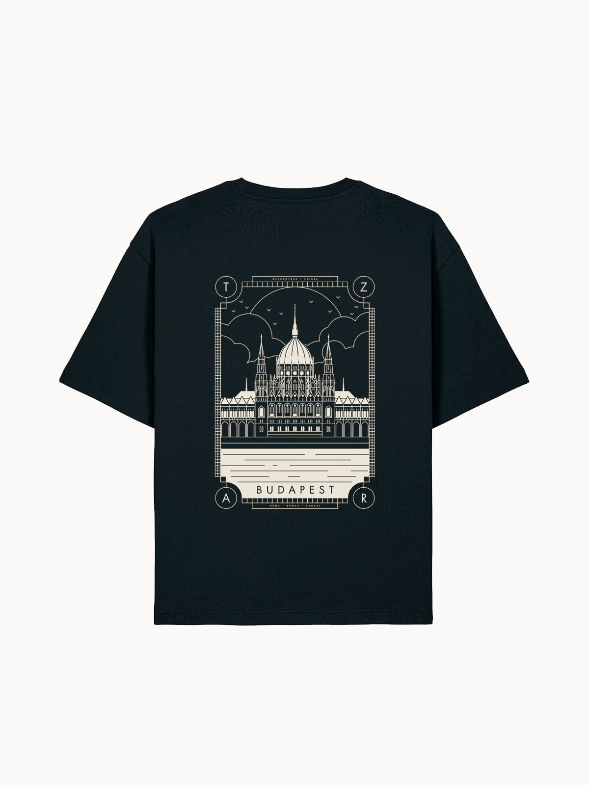 Tzar X Printa Parlament fekete uniszex póló