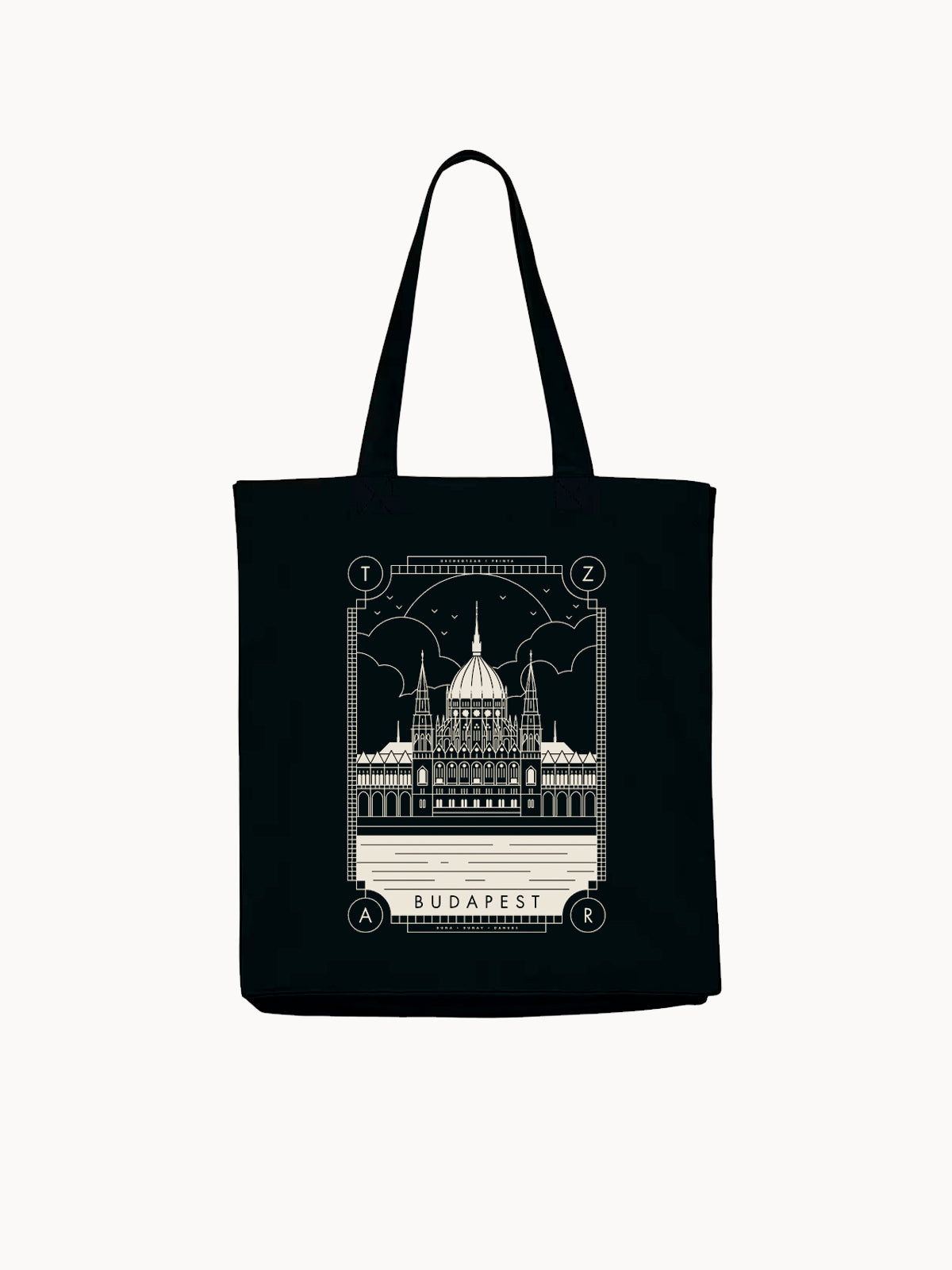 Tzar X Printa Parlament fekete totebag