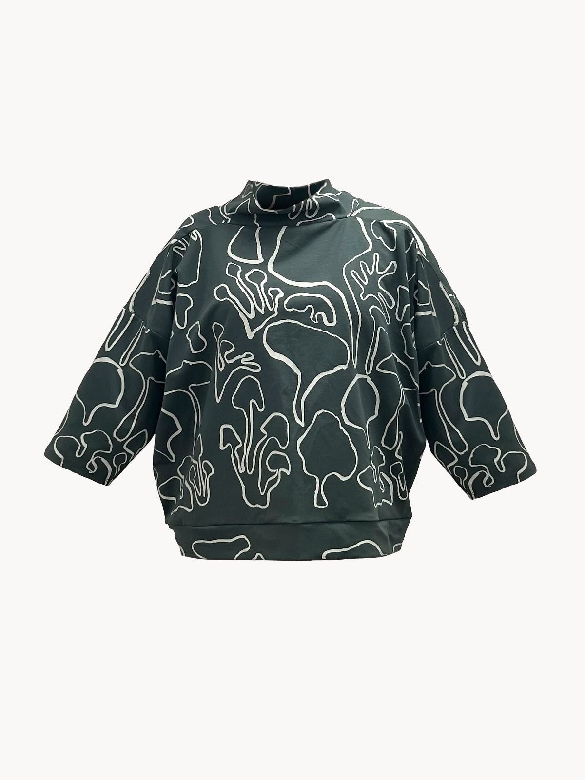 ZW Herbs zöld oversized női pulóver