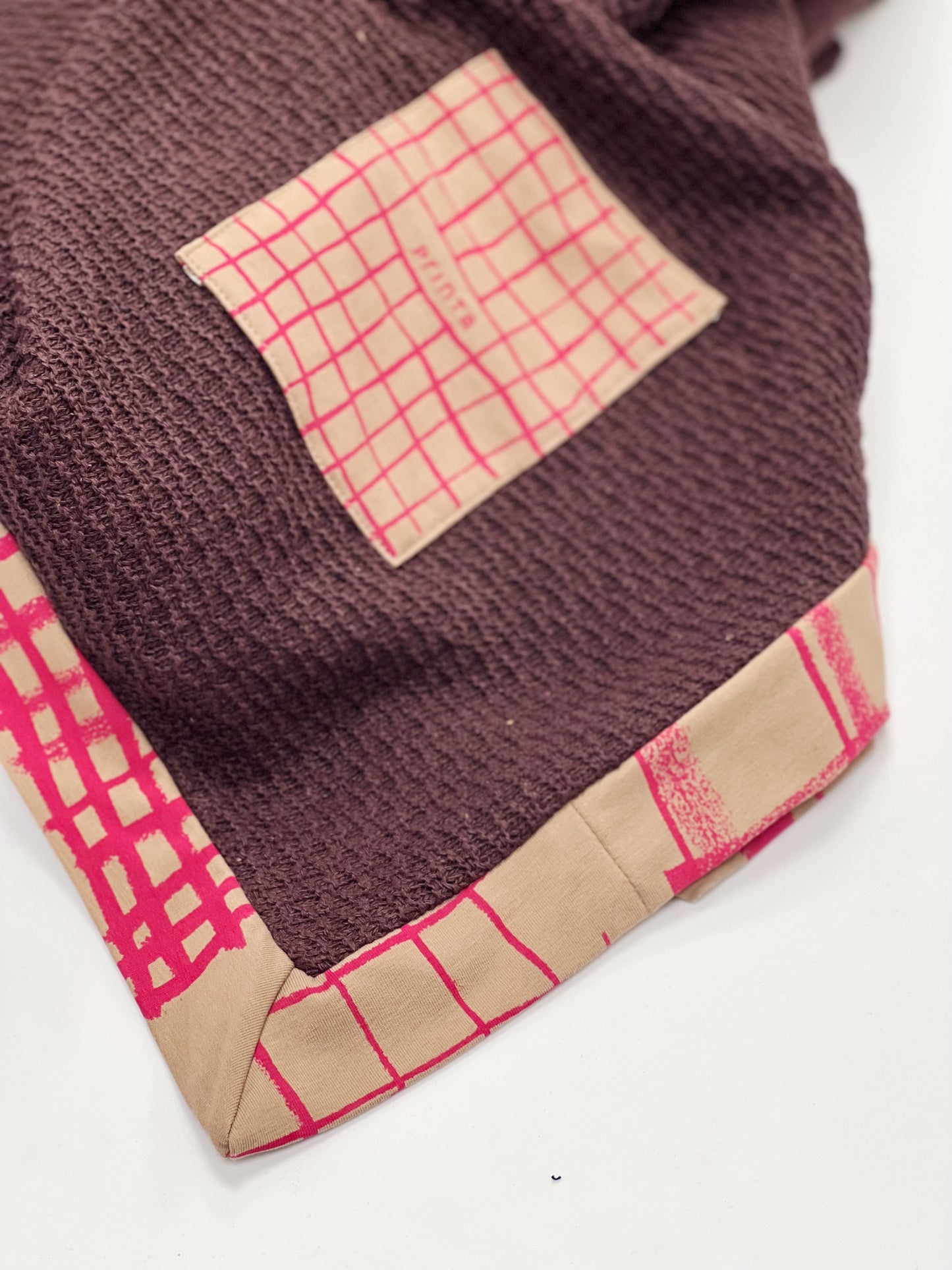 Brown knitted blanket