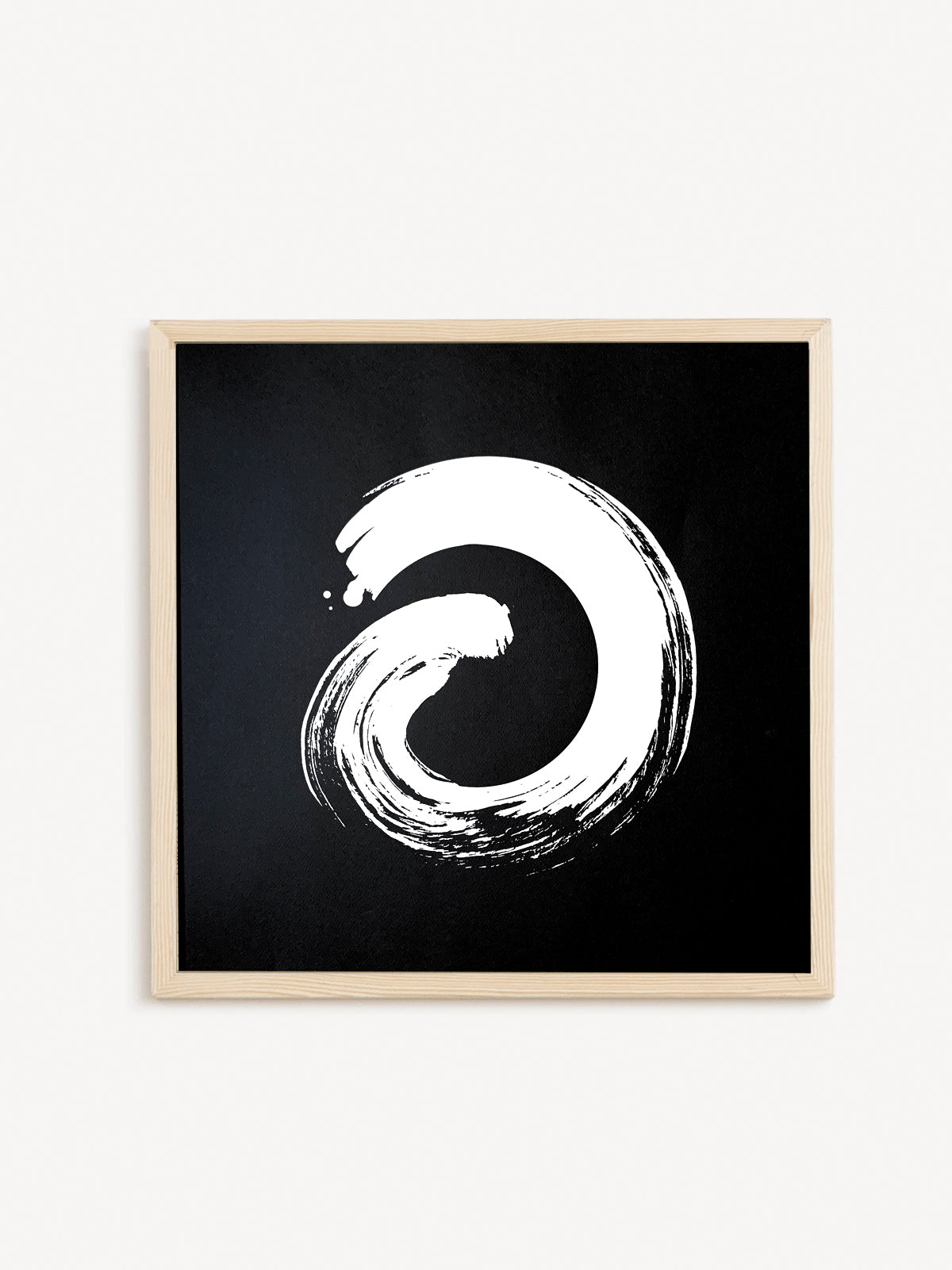 BLACK BRUSH DRAW CIRCLE medium size graphic - Zita Majoros