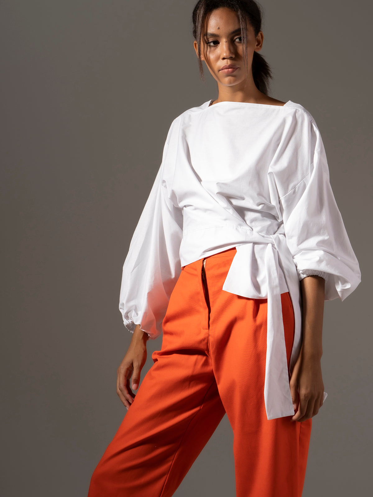 ZW white poplin top