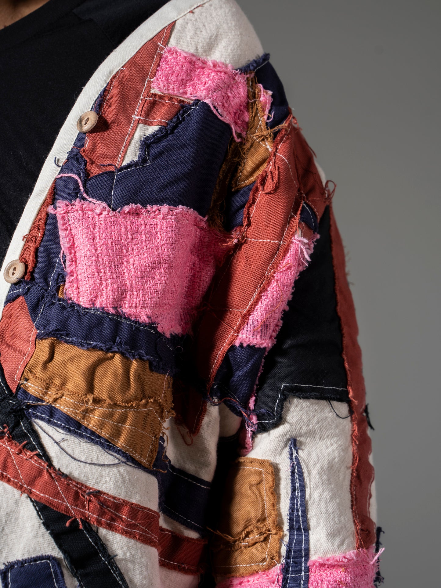 Patchwork steppelt kabát
