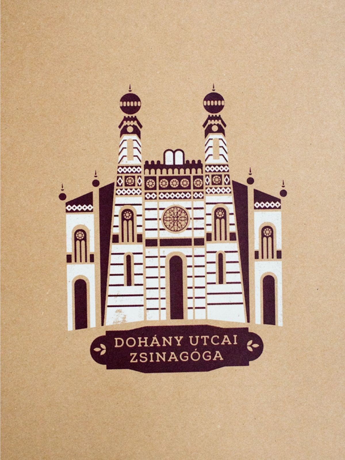 DOHÁNY STREET SYNAGOGUE brown graphic - Zita Majoros