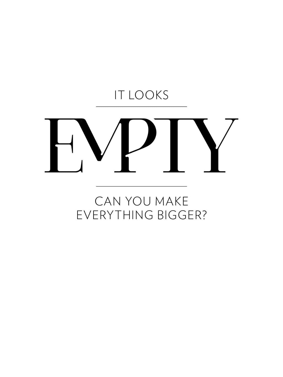 IT LOOKS EMPTY graphic - Marcell Puskás
