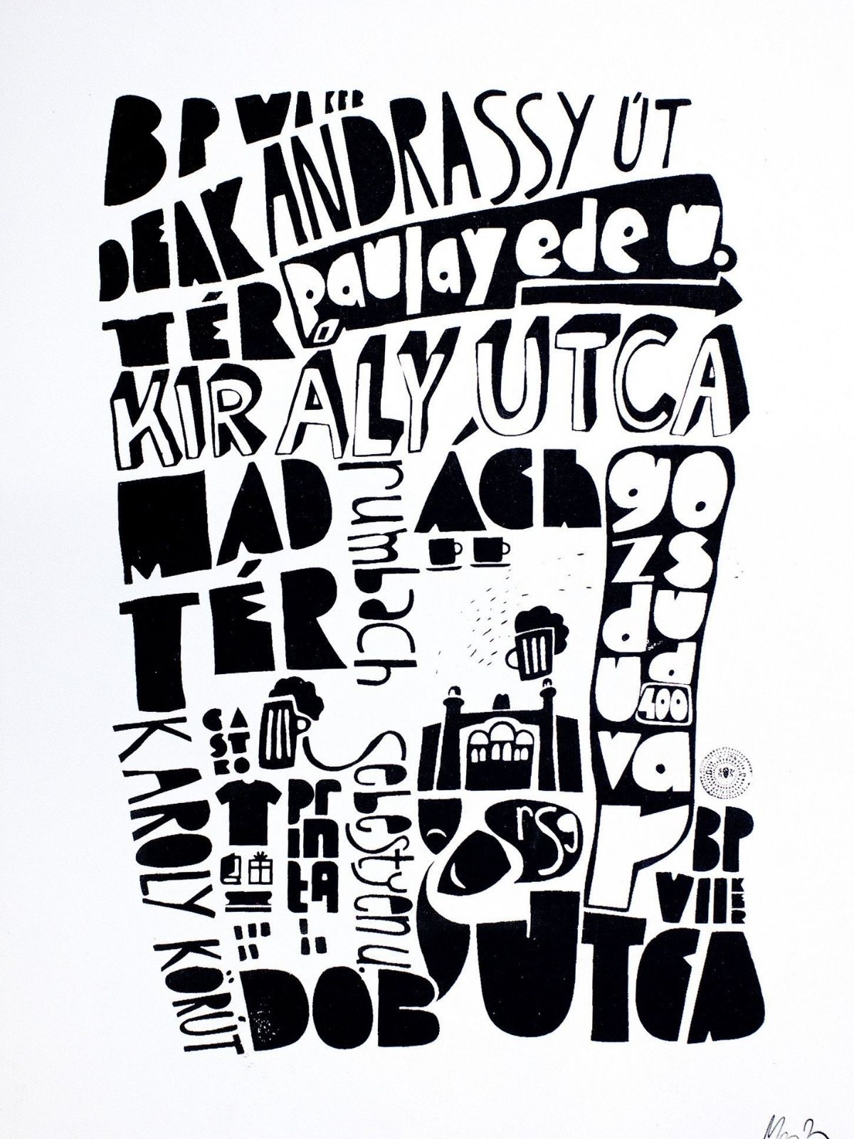 RUMBACH SEBESTYÉN nagy méretű grafika