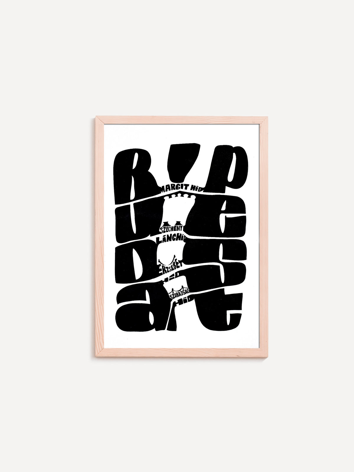 BUDAPEST BRIDGES medium size graphic - Zita Majoros