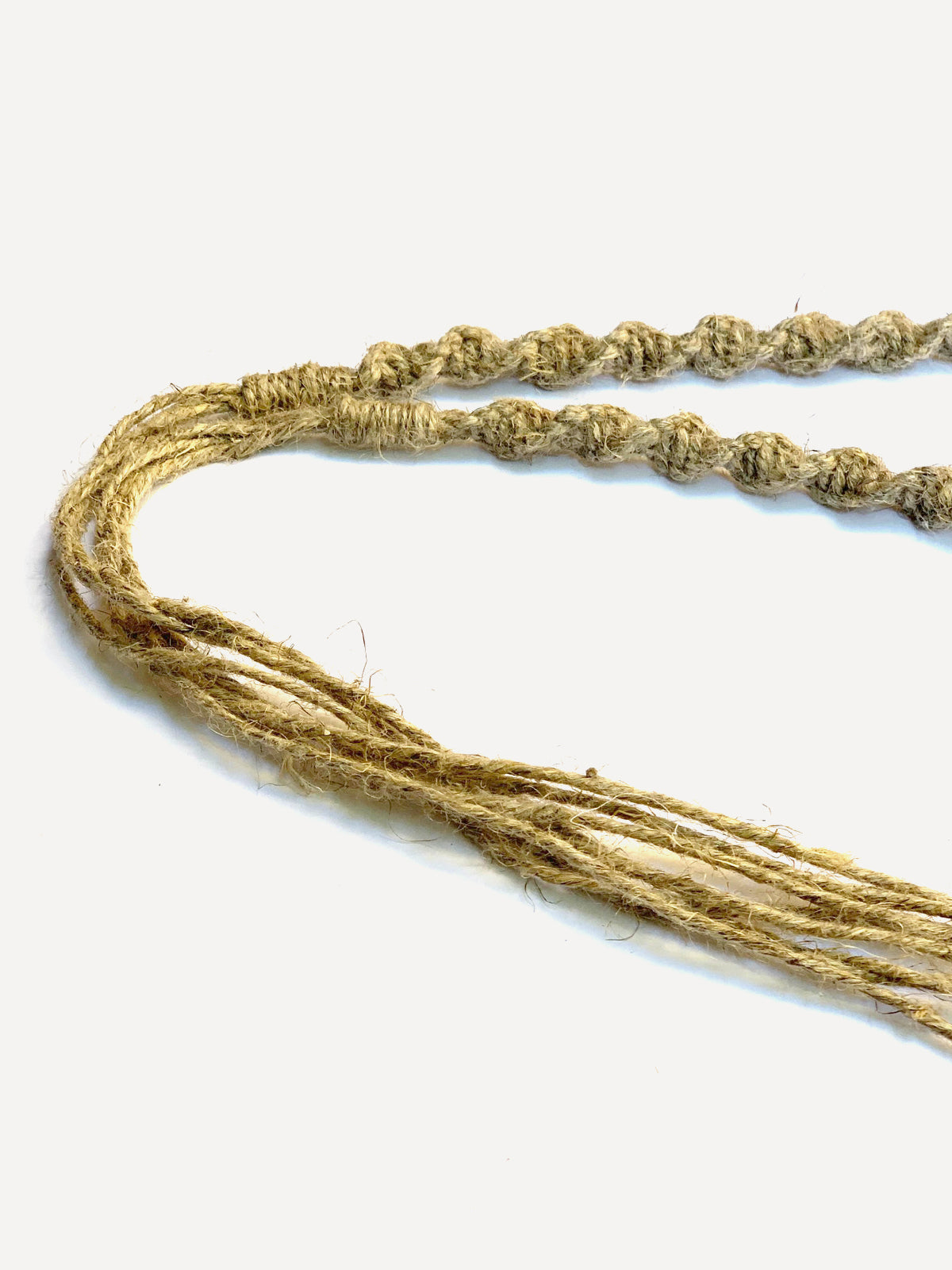 Twisted macrame hemp belt
