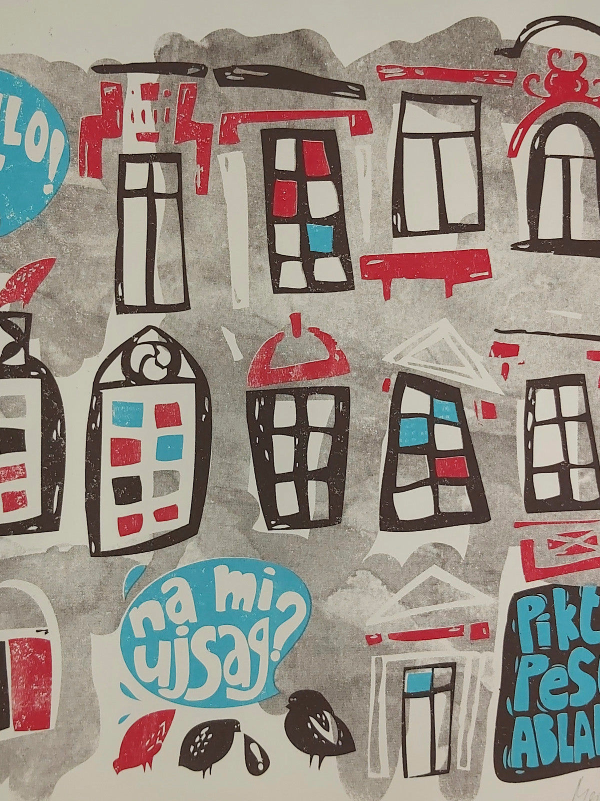 ABLAKOK - Pikto Pest grafika- Majoros Zita