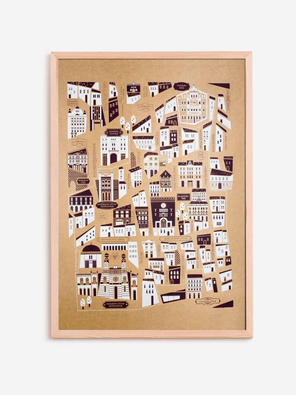 ZIDÓNGYED brown large-scale graphic - Zita Majoros