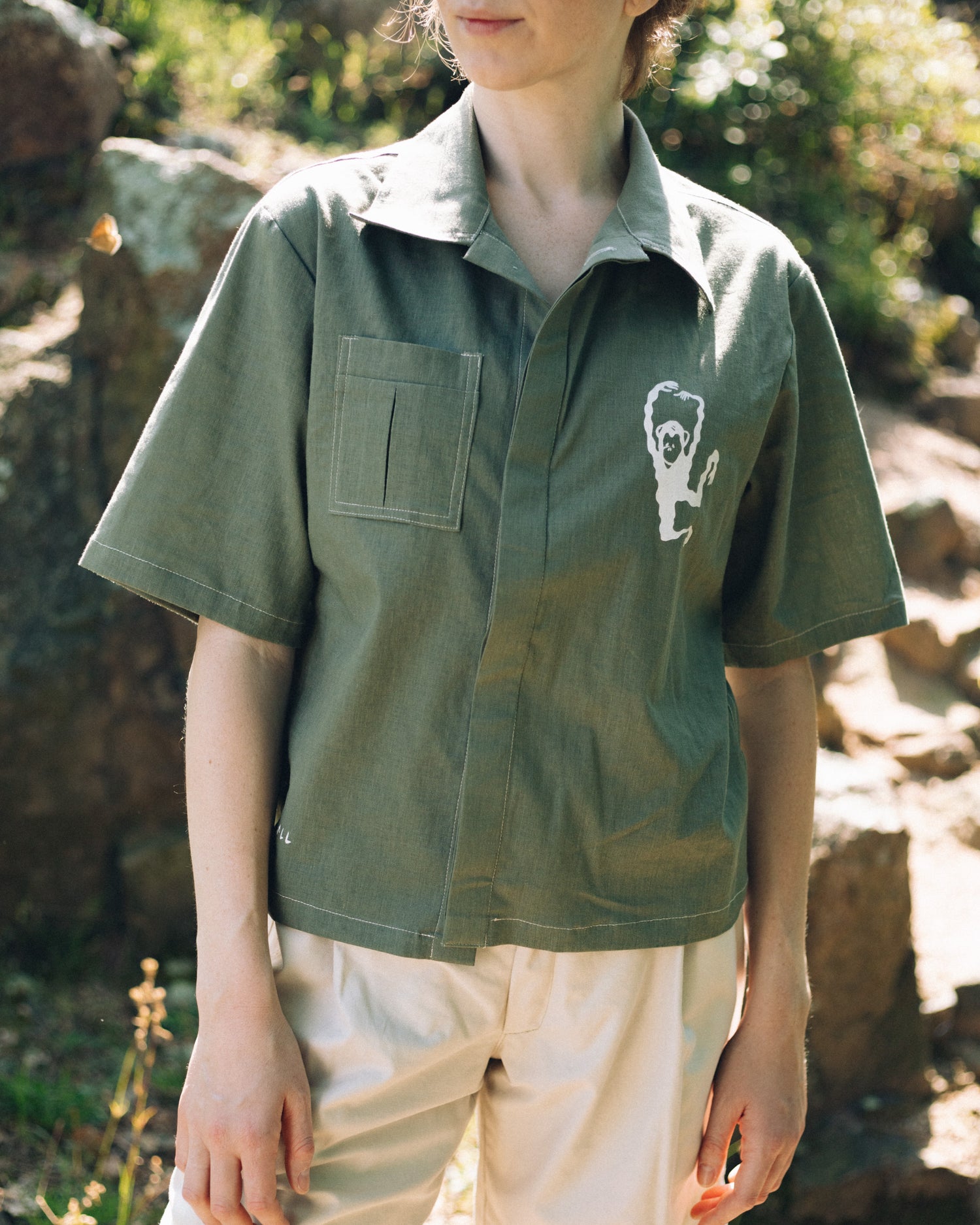 Jane Goodall zöld uniszex ing