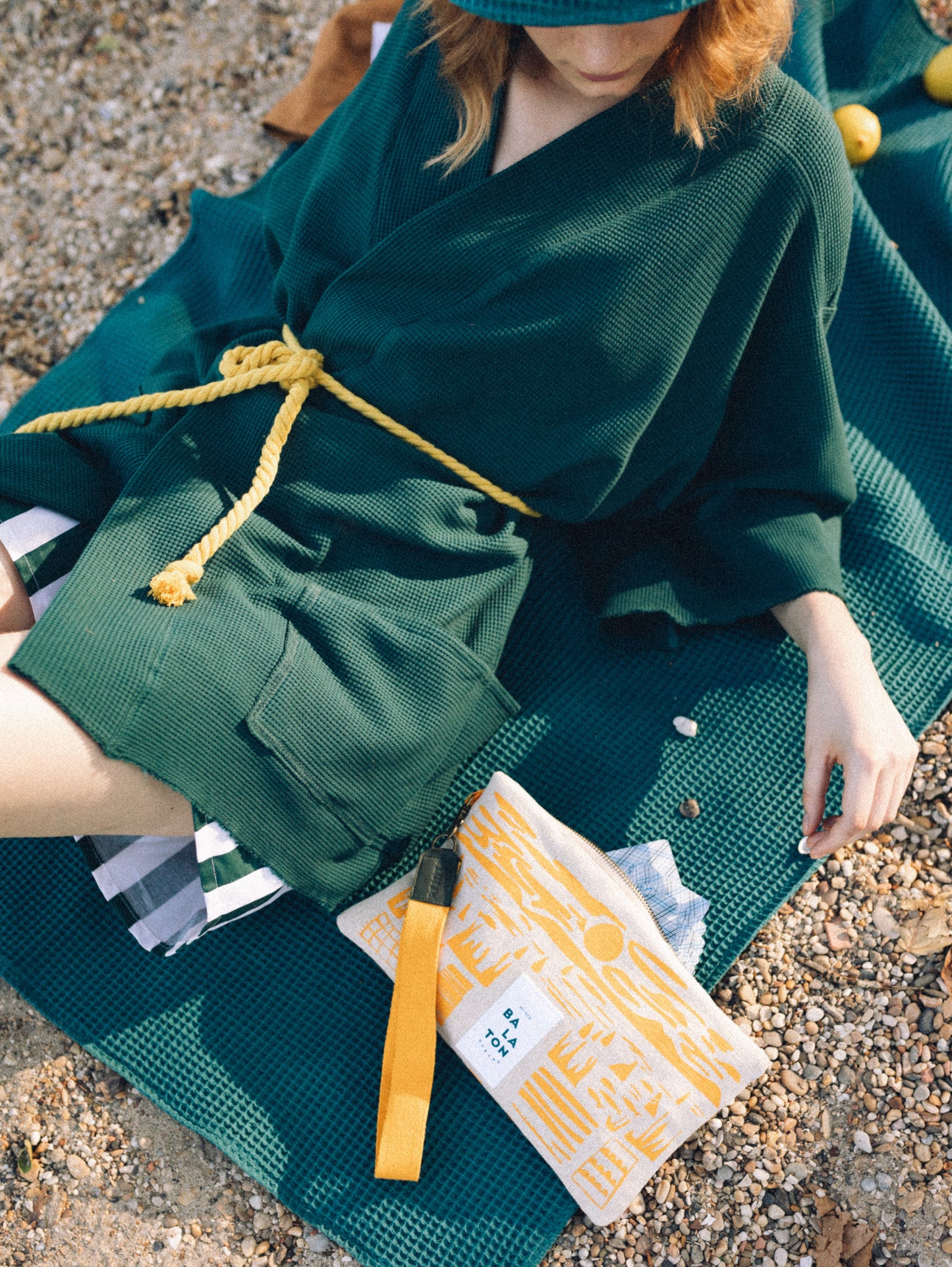 ZW STRAND Balaton zöld női kimonó