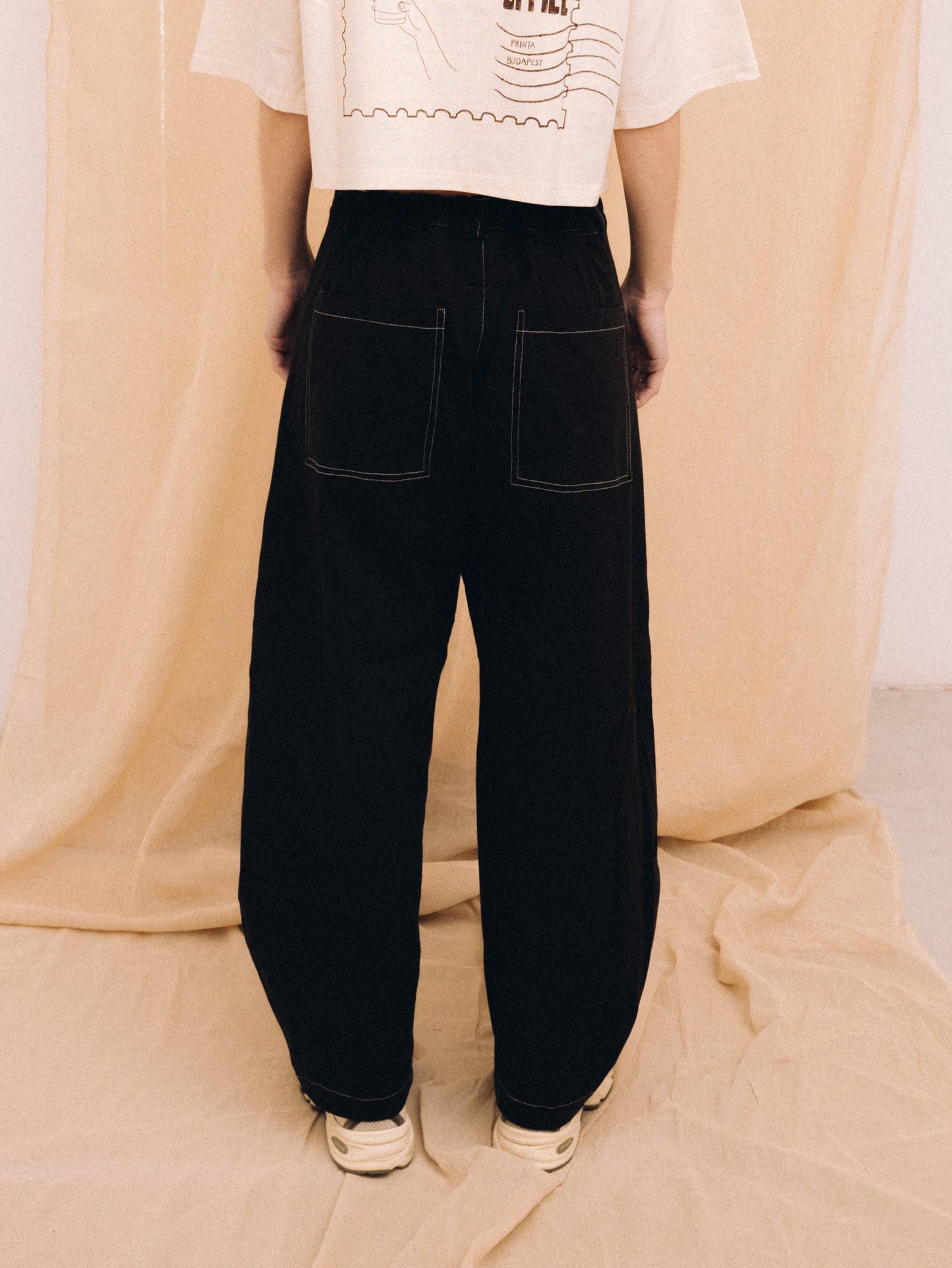 Barna női barrel nadrág