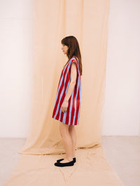 Women's purple and brown striped tunic