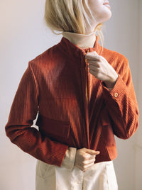 Terracotta short women's jacket