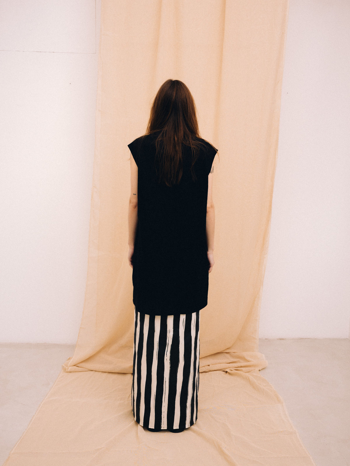 Natural black women's maxi skirt