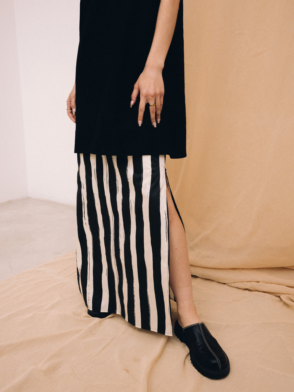 Natural black women's maxi skirt