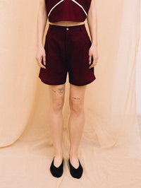 Burgundy women's shorts