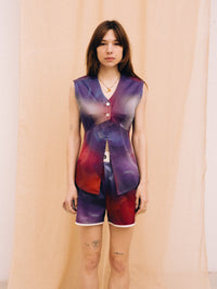 Burgundy Haze Women's Sleeveless Shirt