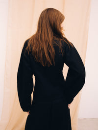 Black linen women's jacket