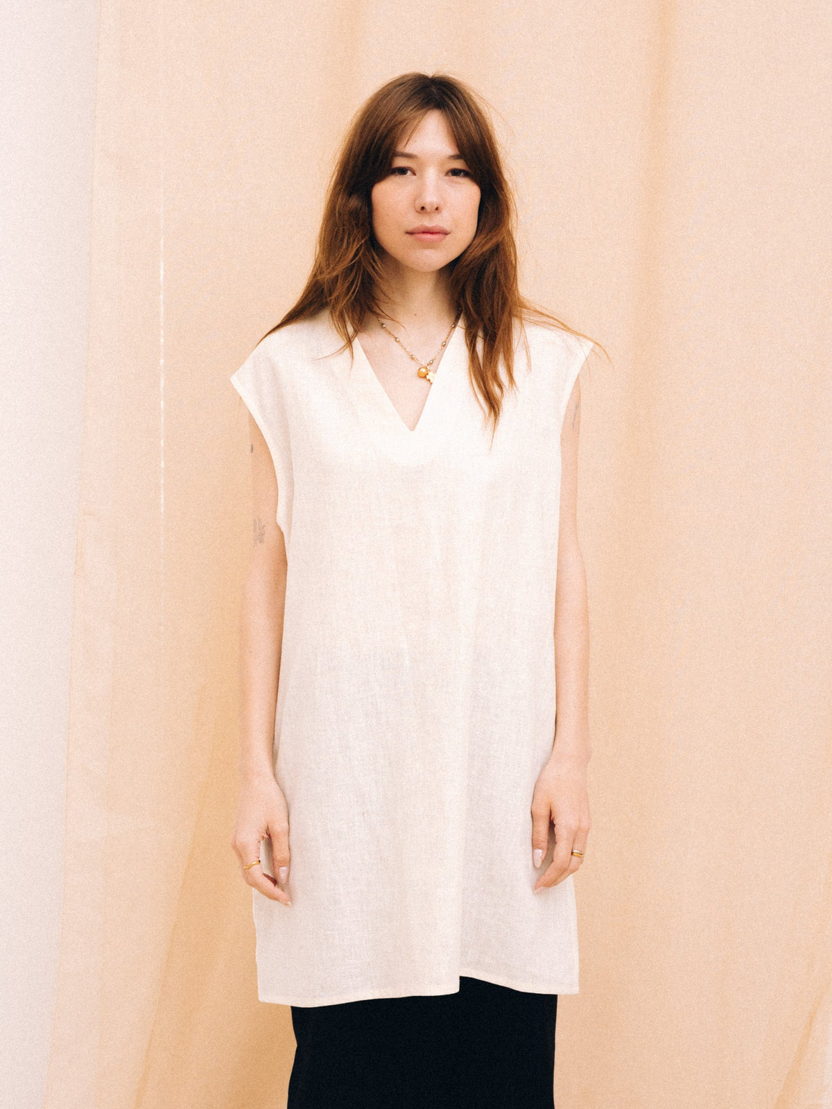 Natural linen women's tunic