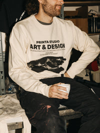 "Art and design" natúr férfi pulóver