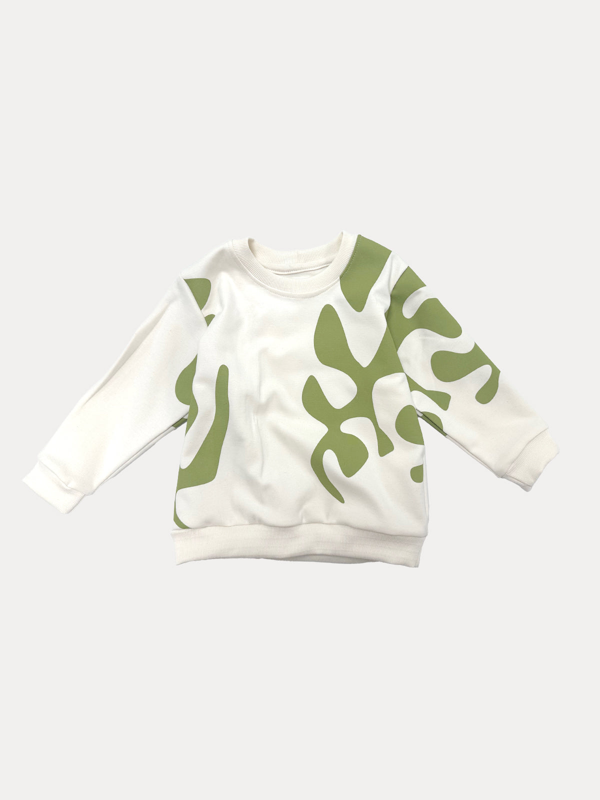 Zöld folium gyermek pulóver