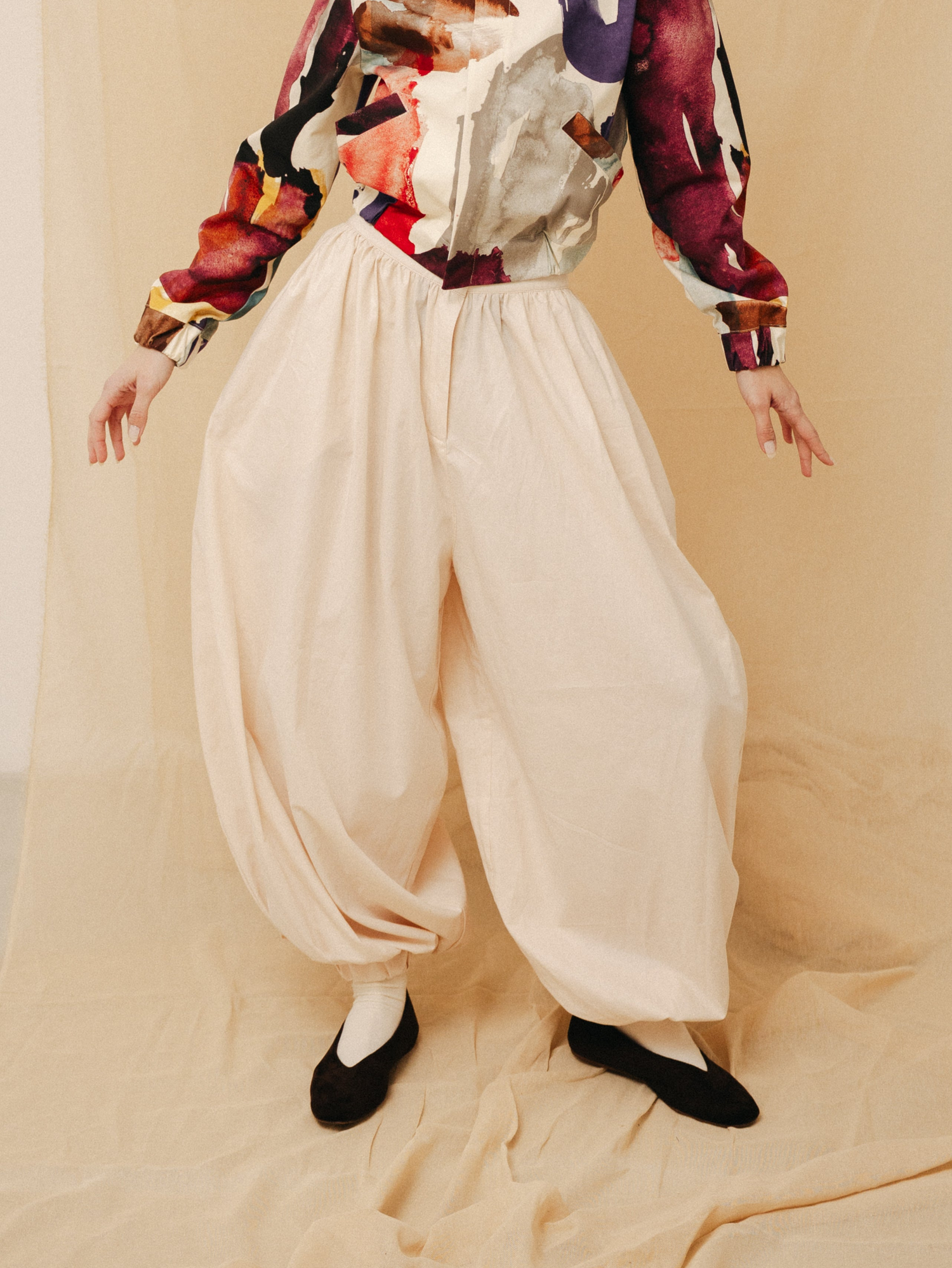 Natúr női ballon nadrág