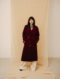 Burgundy corduroy ball gown