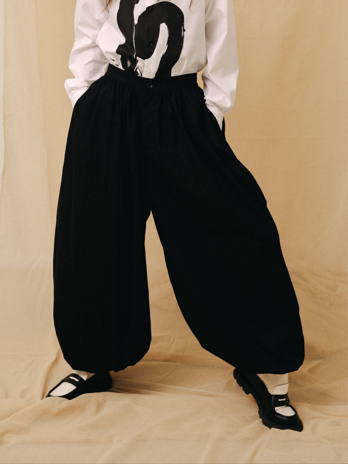 Fekete női ballon nadrág