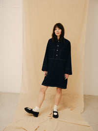 Women's oversized denim shirt dress