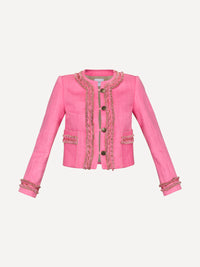"Jacquard" pink women's jacket