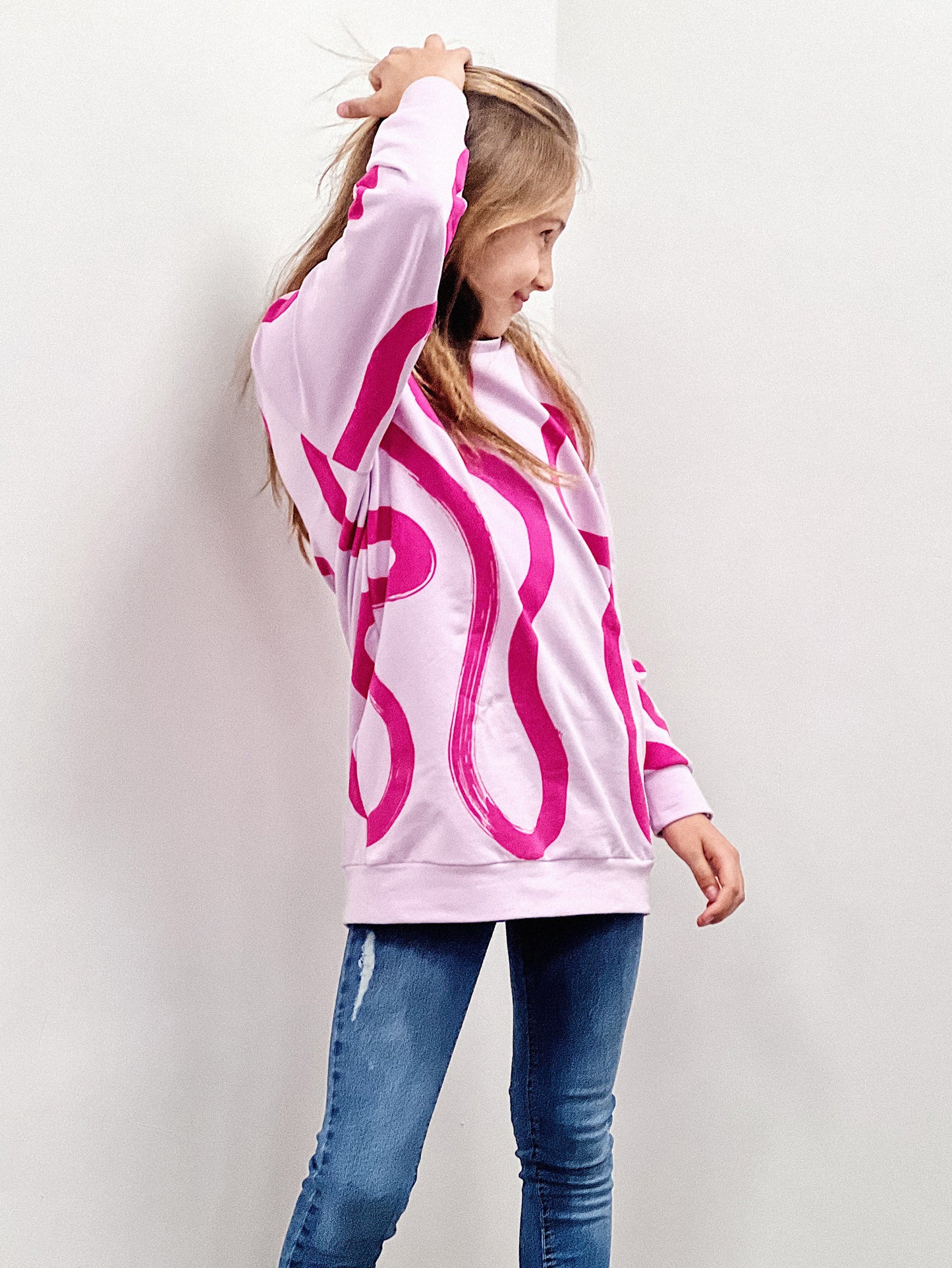 Curves lila gyerek pulóver