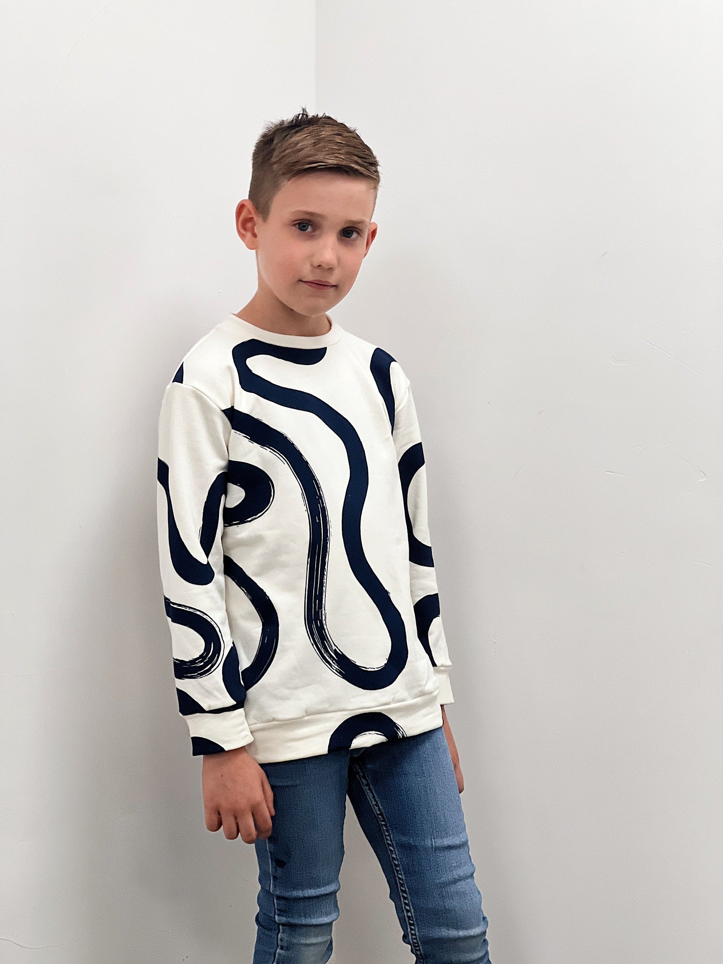 Curves natural children's sweater