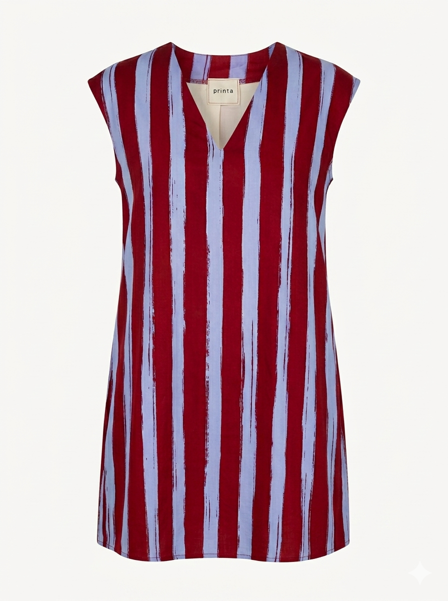 Women's purple and brown striped tunic
