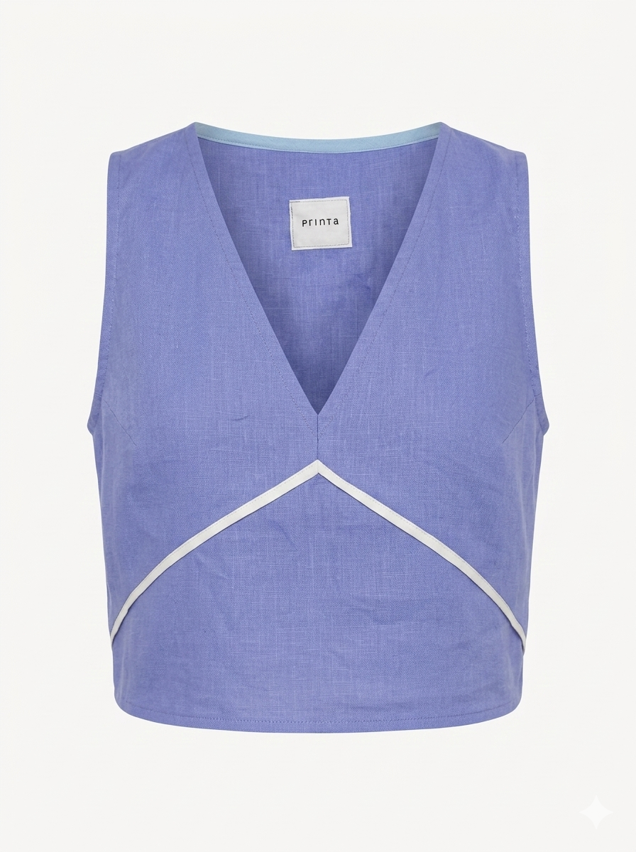 Lilac linen women's top