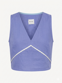 Lilac linen women's top
