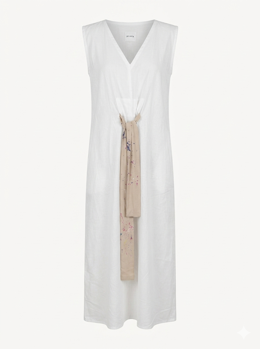 ZW white women's maxi dress