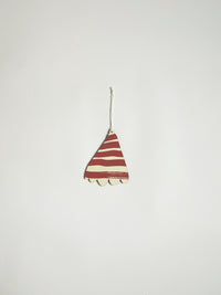 REVERIE rust brown wood Christmas tree decoration