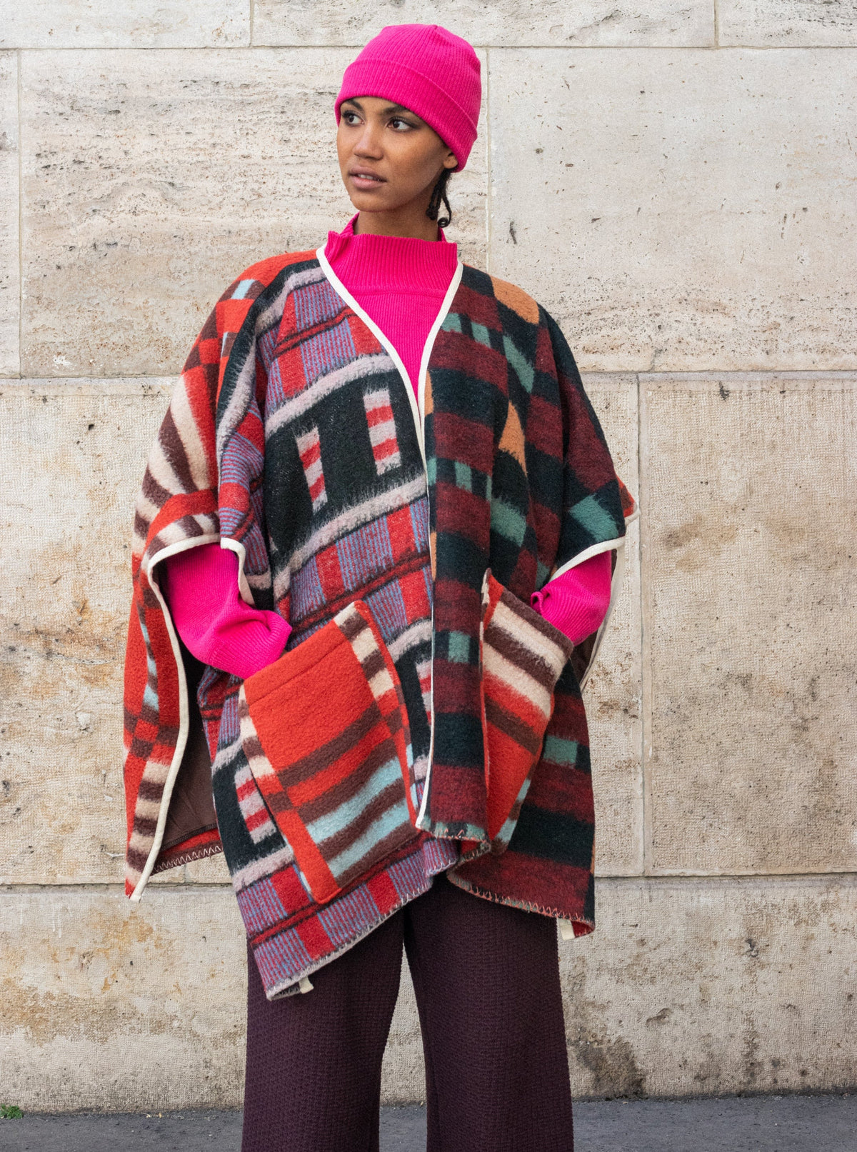 Unique blanket women's poncho