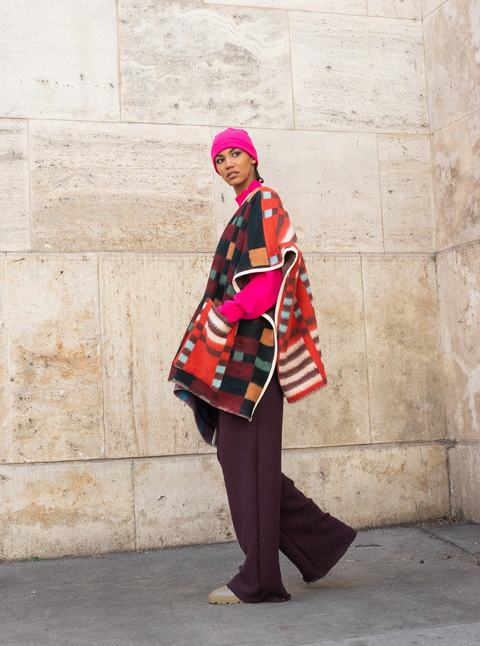 Unique blanket women's poncho