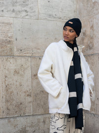 Fehér raglán ujjú női kabát - ARCHIVE