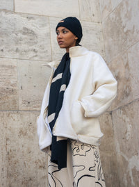 Fehér raglán ujjú női kabát - ARCHIVE