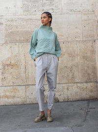 Gray slouchy women's pants
