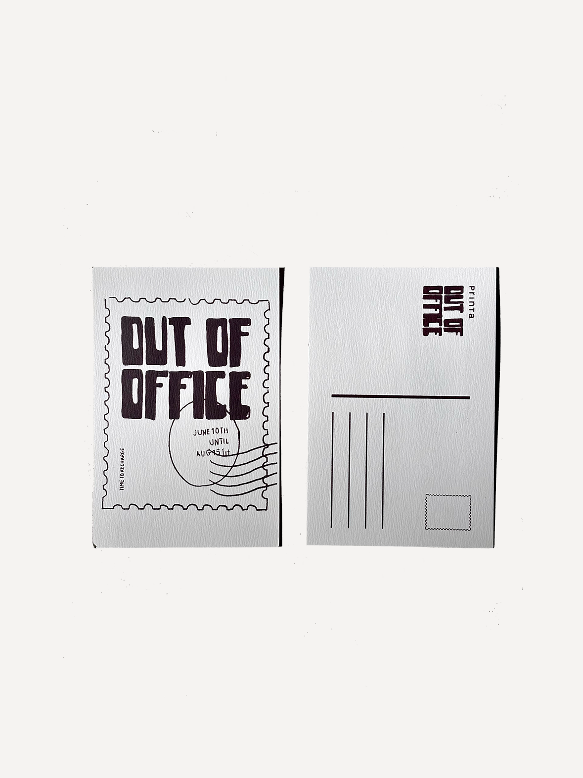 Out of Office postcard
