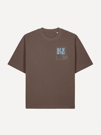 Out of Office brown oversized women's t-shirt
