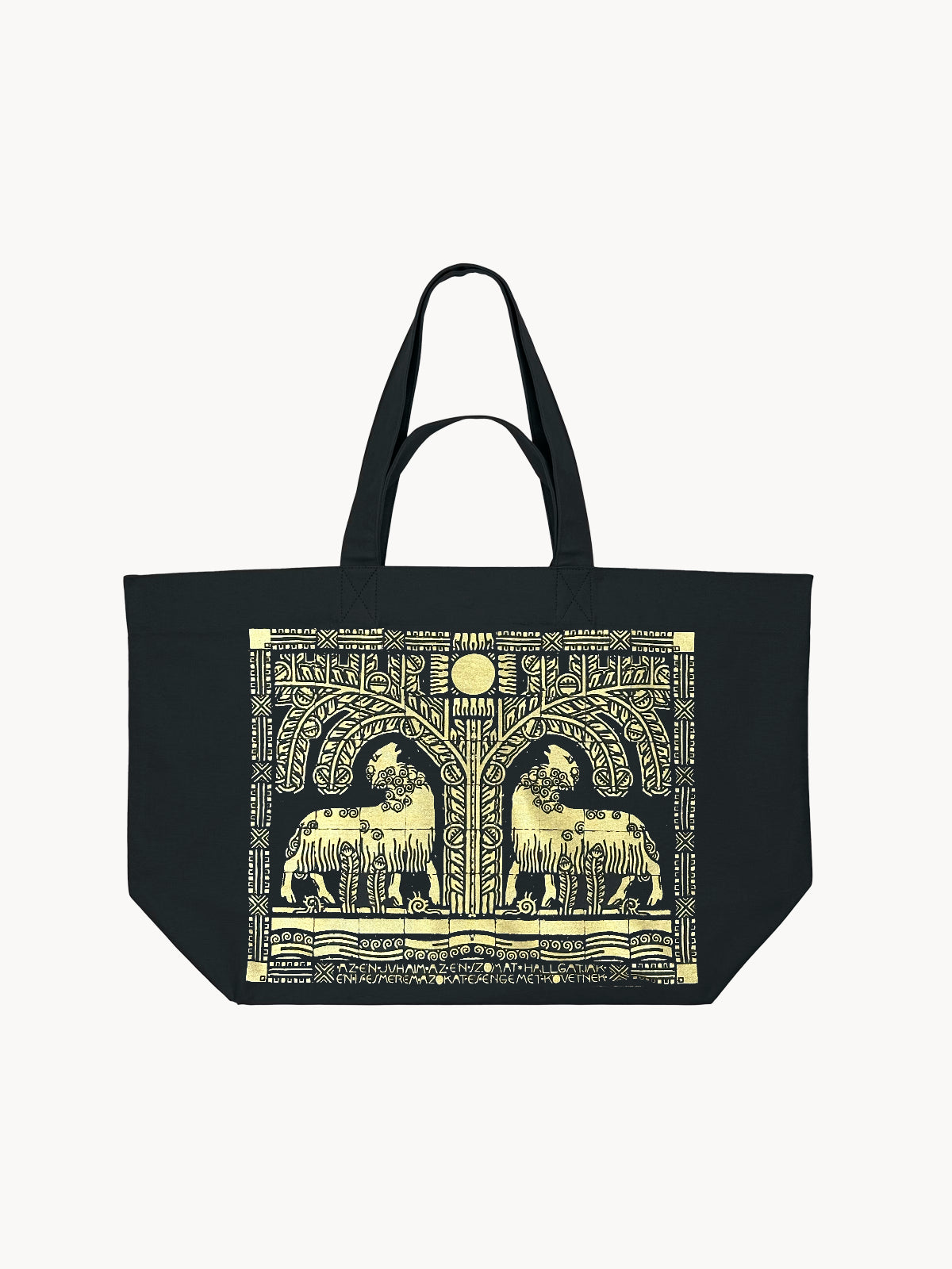 Róth Miksa "arany mozaik" fekete shopper