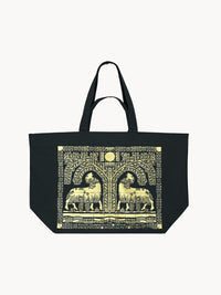 Róth Miksa "arany mozaik" fekete shopper